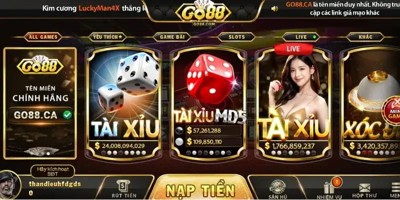 Khái quát thông tin về tài xỉu Go88